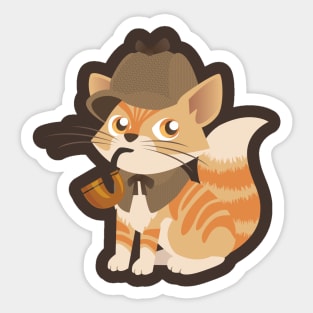 Sherlock Holmes Kitten Sticker